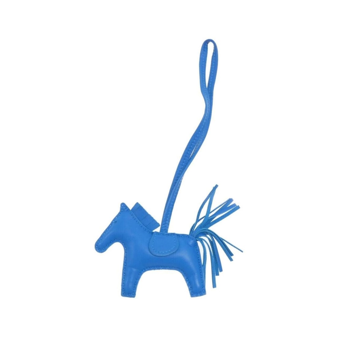 Hermes Rodeo Accessory Bag Charm PM 064929CA: --- Catalog ---Category: SizeChain Length: 360.00mm / 14.17''Size (HxWxD): 75.00mm x 85.00mm / 2.95'' x 3.35''Category: DesignType: Handbag charmColor: BlueGender: Women,MenMaterial: Agneau