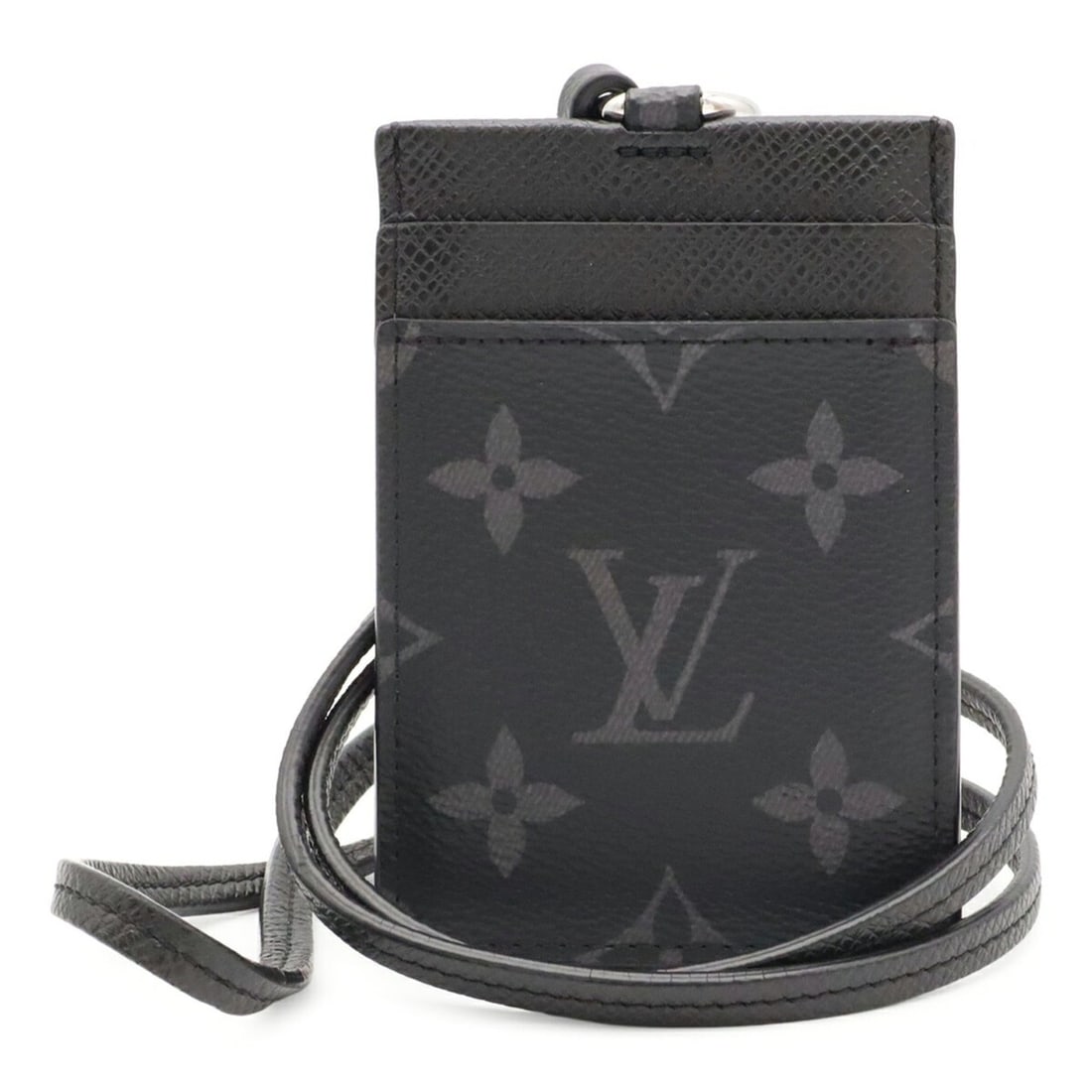 LOUIS VUITTON Monogram Eclipse Card Holder, Business Case/Card Pass Case with Neck Strap, M30763 (1 of 14)