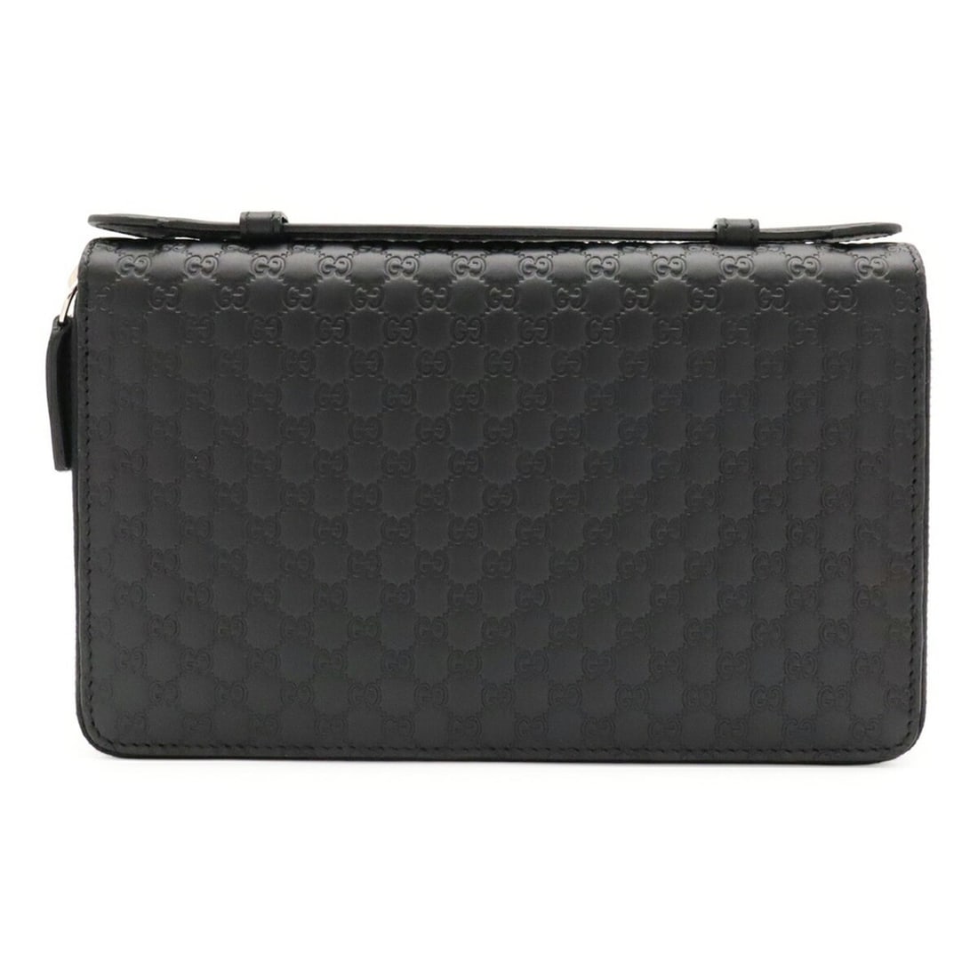 GUCCI Microguccissima Travel Case Clutch Bag Second Organizer Long Wallet Leather Black 449246 (1 of 15)