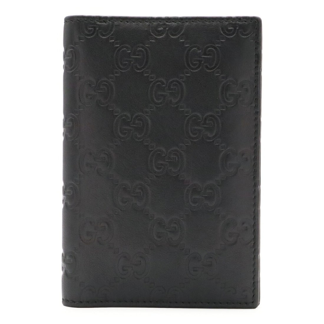 GUCCI Guccissima Passport Case Cover Leather Black 154694: --- Catalog ---Category: DesignColor: BlackMaterial: Leather Category: GeneralMPN: 154694Brand: GucciCountry of Origin: ItalyCategory: Physical PropertiesSize (HxWxD): 14cm x 9.5cm / 5.51'' x 3.74''--