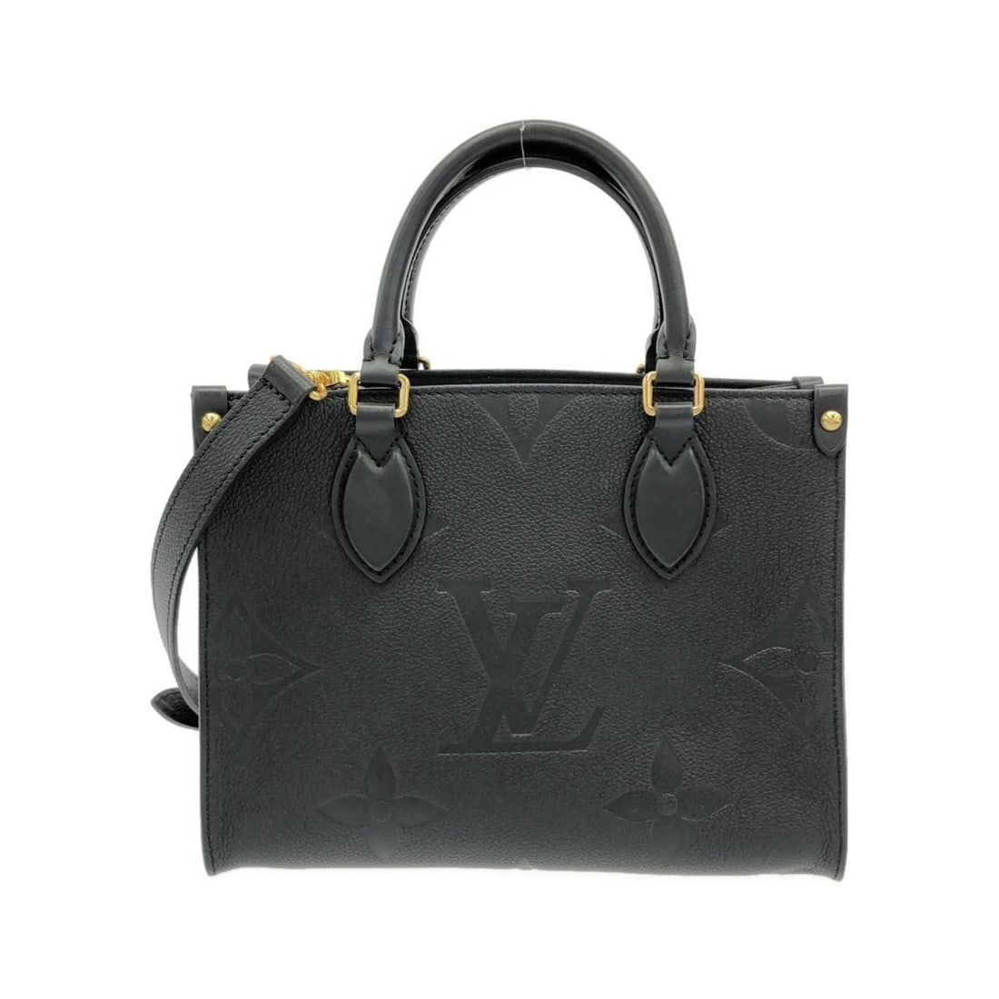 Louis Vuitton Monogram Empreinte OnTheGo PM M45653 Handbag: --- Catalog ---Category: SizeSize (HxWxD): 18.5cm x 25cm x 9cm / 7.28'' x 9.84'' x 3.54''Category: DesignType: HandbagColor: BlackGender: Women,MenMaterial: Leather Hardware Color: GoldLeather/Fur Typ