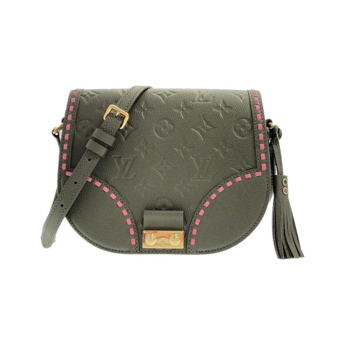 Louis Vuitton Monogram Empreinte Juno M43146 Shoulder Bag: --- Catalog ---Category: SizeSize (HxWxD): 17.5cm x 19.5cm x 7.5cm / 6.88'' x 7.67'' x 2.95''Category: DesignType: Shoulder bagColor: KhakiGender: Men,WomenMaterial: Leather Hardware Color: GoldLeathe