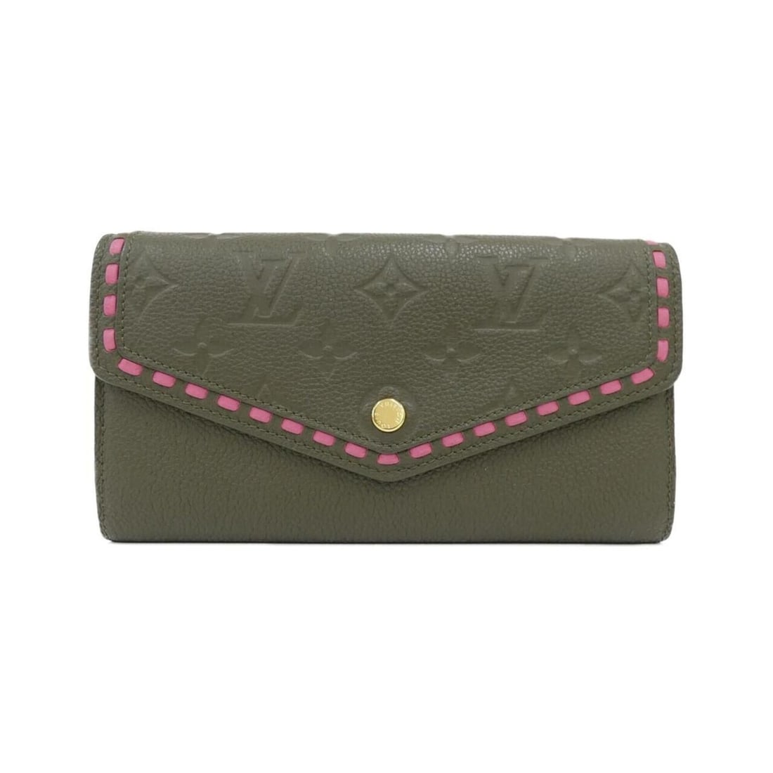 Louis Vuitton Monogram Empreinte Portefeuille Sarah M64814 Wallet: --- Catalog ---Category: SizeSize (HxWxD): 10cm x 19cm x 2cm / 3.93'' x 7.48'' x 0.78''Category: DesignType: Long wallet (bi-fold)Color: GreenGender: Men,WomenMaterial: Leather Leather/Fur Type: Calf 