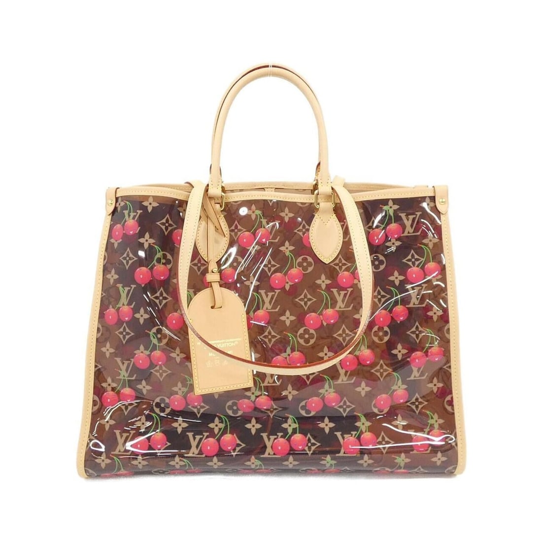 Louis Vuitton Monogram Cherry (LV x TM) OnTheGo GM M14306 Handbag: --- Catalog ---Category: SizeSize (HxWxD): 32cm x 41cm x 16cm / 12.59'' x 16.14'' x 6.29''Category: DesignType: Handbag, PouchColor: MarronGender: Men,WomenMaterial: PVC Hardware Color: GoldCategory: