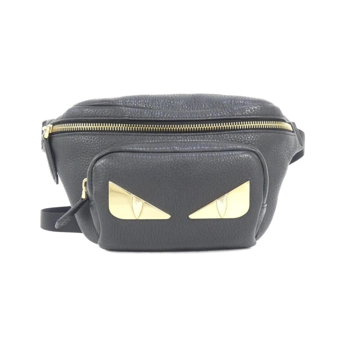 Fendi handbag BUGS 7VA446 A7SR waist bag: --- Catalog ---Category: SizeSize (HxWxD): 14cm x 24cm x 6cm / 5.51'' x 9.44'' x 2.36''Category: DesignType: Fanny pack, HandbagColor: BlackGender: Men,WomenMaterial: Leather Hardware Color: GoldLeath