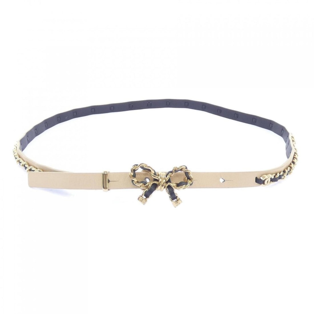 Chanel AA8365 Belt: --- Catalog ---Category: SizeLength: 68cm - 75.5cm / 26.77'' - 29.72''Category: DesignType: Standard beltColor: Beige, BlackGender: WomenCategory: GeneralMPN: AA8365Brand: Chanel--- Item List