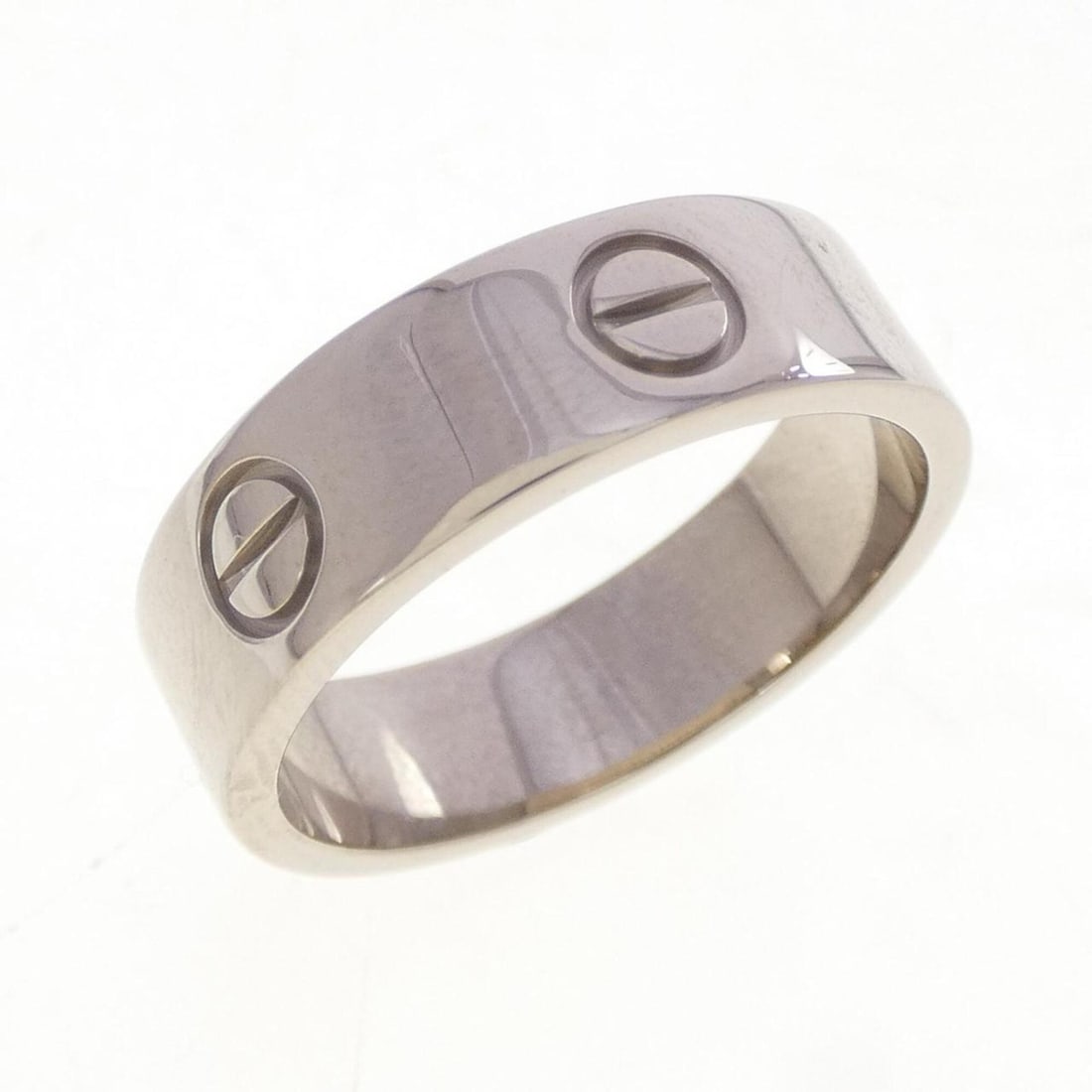 Cartier Love Ring: --- Catalog ---Category: SizeUS Size: 9Brand Size: 58Category: DesignType: Band ringGender: Men,WomenMaterial: White gold (18K)Category: GeneralMPN: B4084700Brand: Cartier--- Item List ---Section: