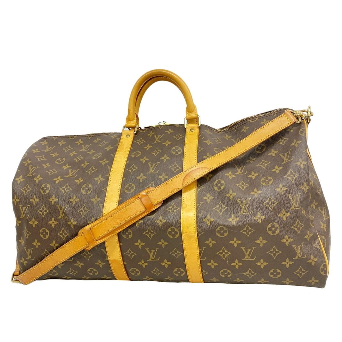 Louis Vuitton Bags - Boston Monogram Keepall Bandoulière 55 M41414 Brown Men's & Women's (1 of 12)