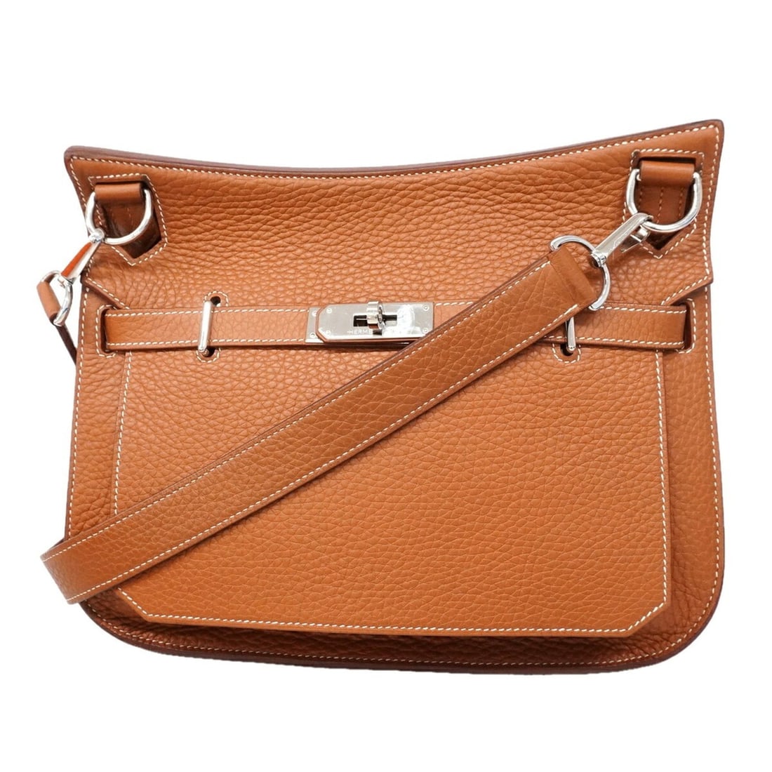 Hermes Jypsiere 28 Shoulder Bag, Taurillon Clemence Leather, Gold, U Stamp, Women's (1 of 10)