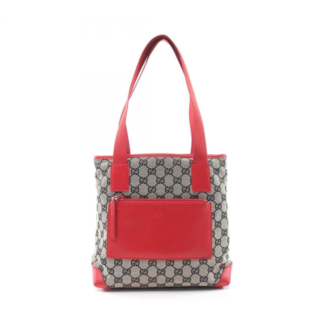 Gucci GG Canvas Tote Bag Handbag, and Leather, Women's, Beige, Red, Navy, 019 0402 (1 of 11)