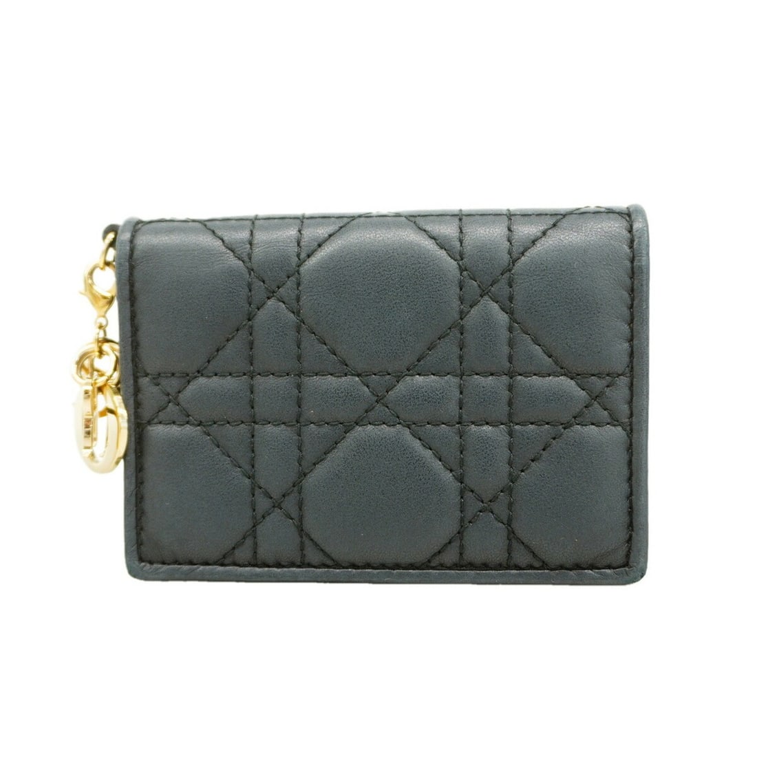 Christian Dior Business Card Holder/Card Case, Cannage Leather, Black, Women's OP014875: --- Catalog ---Category: DesignType: Card caseColor: BlackGender: WomenMaterial: Leather Category: GeneralBrand: Christian DiorCategory: Physical PropertiesSize (HxWxD): 7.5cm x 10.5cm x 1.5cm / 2.95'