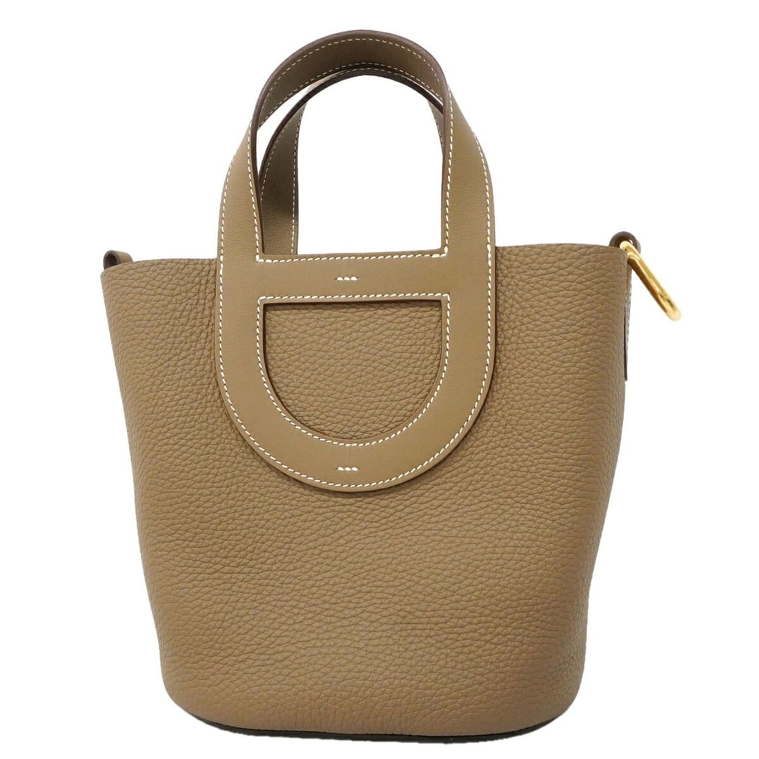 Hermes In the Loop 18 Handbag, Taurillon Clemence Swift Leather, Etoupe, B Stamp, Women's, OP014362: --- Catalog ---Category: SizeSize (HxWxD): 20cm x 17.5cm x 12cm / 7.87'' x 6.88'' x 4.72''Category: DesignType: HandbagColor: Etoupe grayGender: WomenMaterial: Taurillon clemence leather , Swift leath