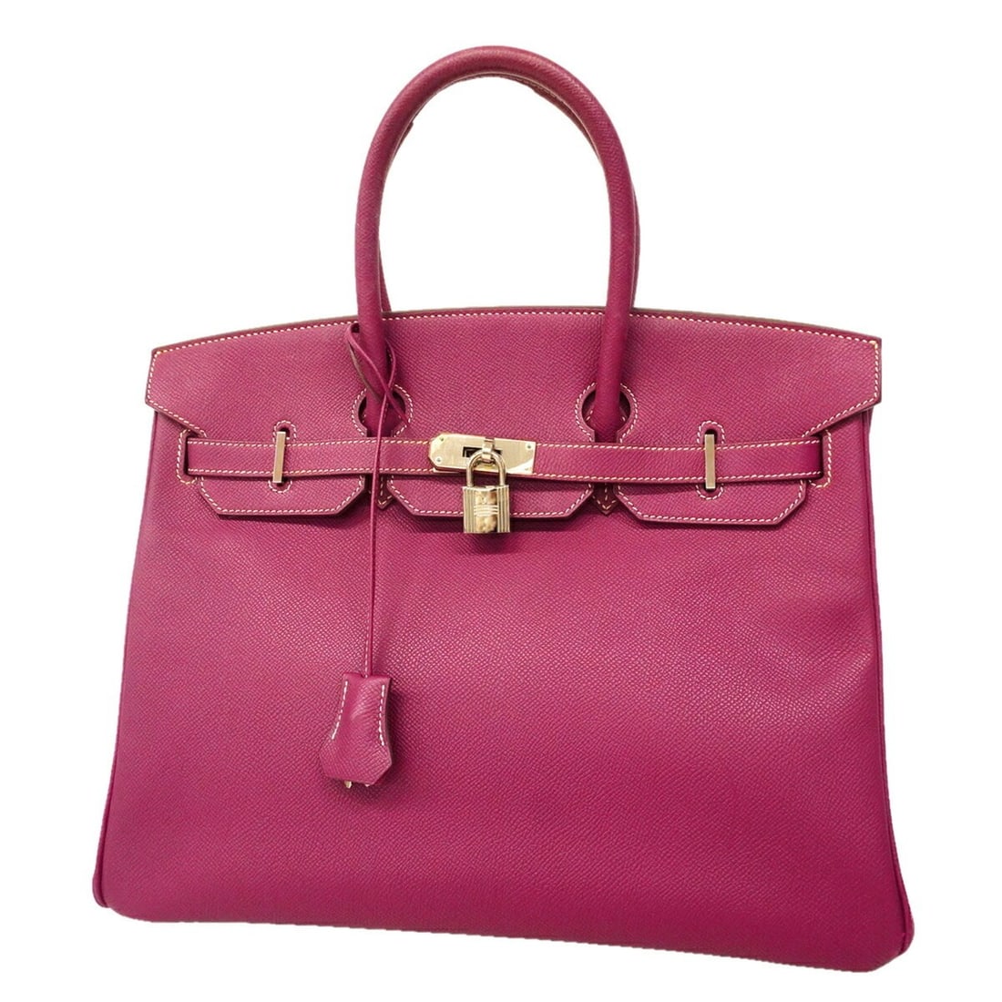 Hermes Birkin 35 Handbag, Veau Epsom Tosca Rose Tyrien, ?O stamp, Ladies', OP012855: --- Catalog ---Category: SizeSize (HxWxD): 28cm x 34cm x 17.5cm / 11.02'' x 13.38'' x 6.88''Category: DesignType: HandbagColor: Rose tyrien, ToscaGender: WomenMaterial: Epsom leather , Leather Hardwar