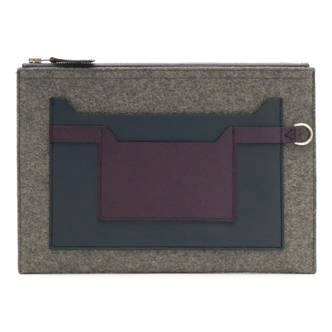 HERMES Toudou 29 Clutch Bag, Second Pouch, Handbag, Felt, Veau Epsom Leather, Gray, Navy, Burgundy,: --- Catalog ---Category: SizeSize (HxWxD): 20cm x 29cm / 7.87'' x 11.41''Category: DesignType: Clutch bag, Handbag, PouchColor: Burgundy, Dark navy, Gray, Gray navyGender: Women,MenMaterial: Felt , Ep