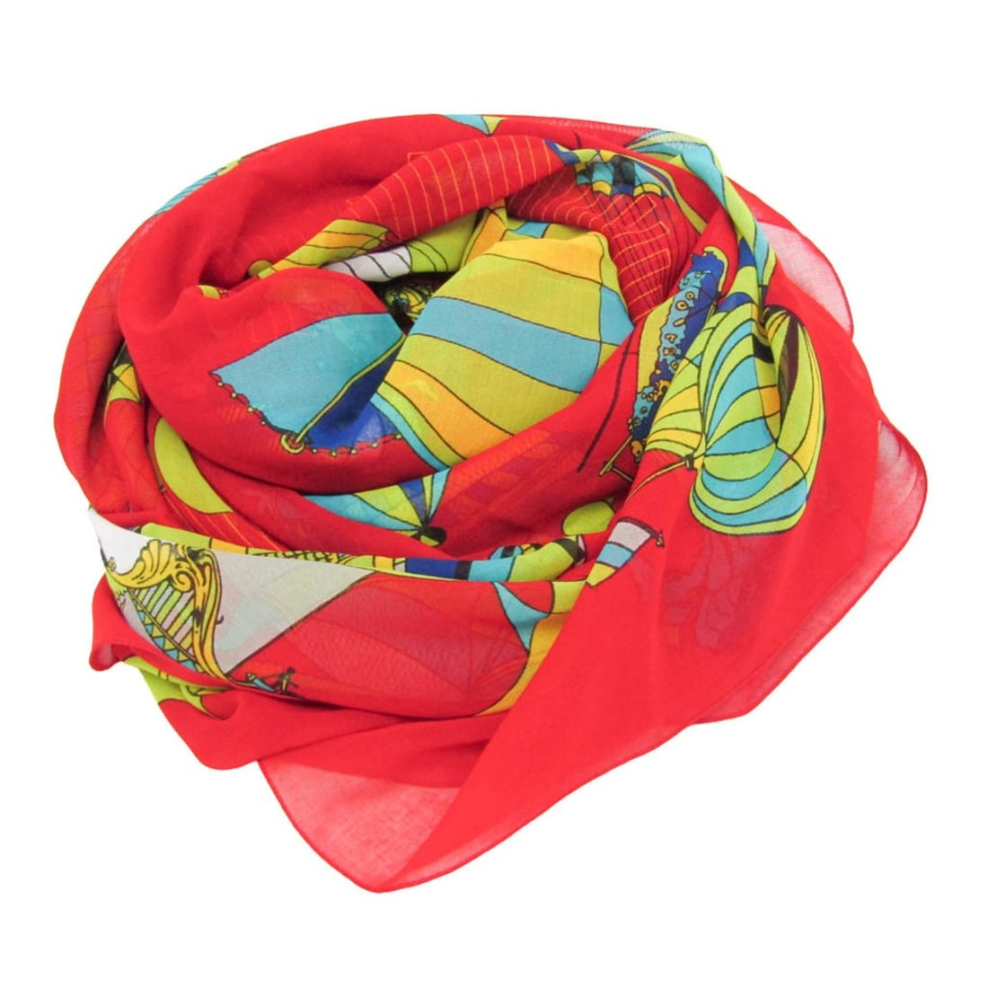 Hermes Cotton Pareo PAZ UNIVERSAL Women's Cotton Stole Multi-color,Red Color: --- Catalog ---Category: SizeWeight: 160g / 5.64oz.Size (LxW): 1.75m x 1.5m / 68.89'' x 59.05''Category: DesignType: StoleColor: Multi-color, Red colorShape: RectangularGender: WomenMaterial: Cotton