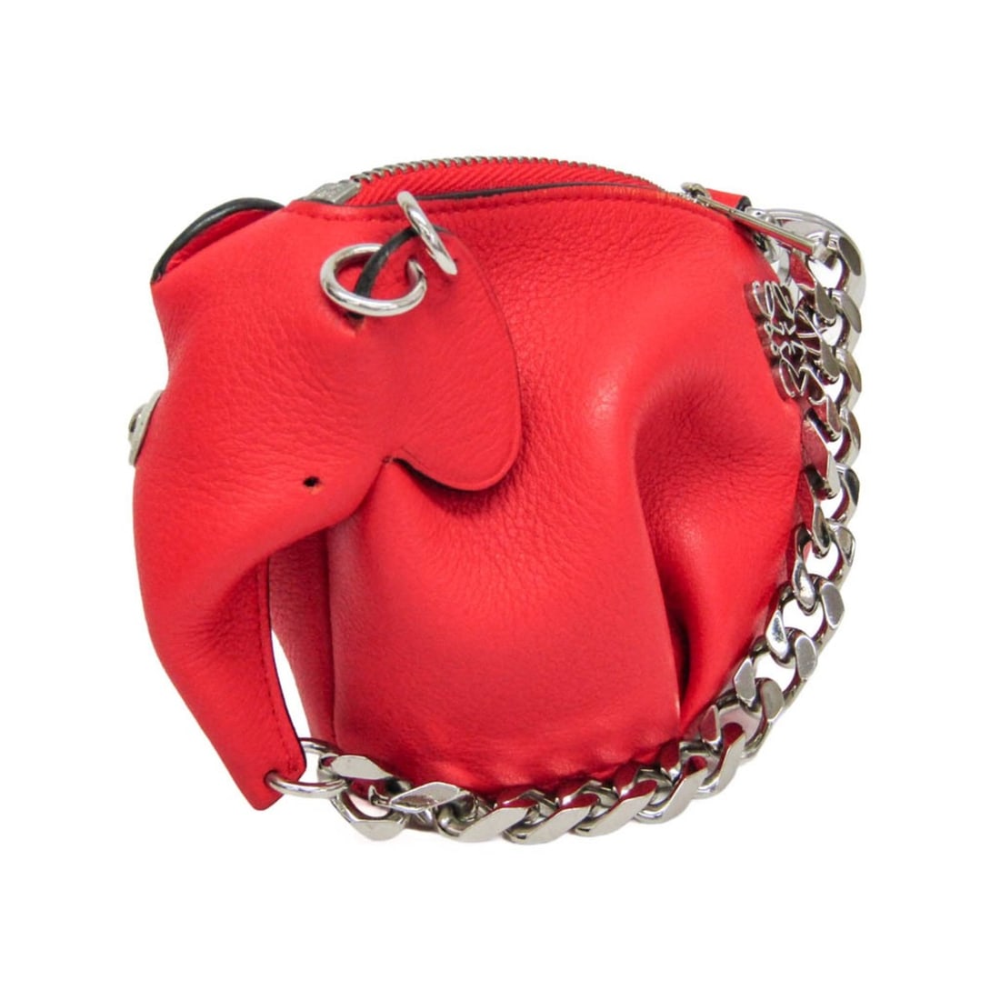 Loewe Punk Elephant Bag Charm Men,Women Leather Coin Purse/coin Case Red Color: --- Catalog ---Category: SizeSize (HxWxD): 8.5cm x 10.5cm x 5.5cm / 3.34'' x 4.13'' x 2.16''Category: DesignType: Coin purse/coin caseColor: Red colorGender: Men,WomenClosure: ZipperMaterial: Leather