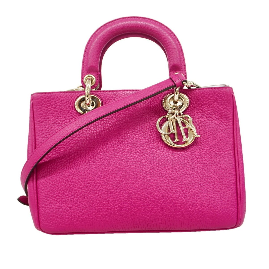 Christian Dior Diorissimo Leather Handbag, Purple, 2-way Bag for Women: --- Catalog ---Category: SizeSize (HxWxD): 16.5cm x 24cm x 10.5cm / 6.49'' x 9.44'' x 4.13''Category: DesignType: HandbagColor: PurpleGender: WomenMaterial: Leather Hardware Color: SilverCategory: Gen