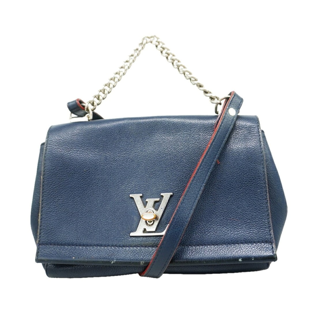 Louis Vuitton Lockme 2BB Handbag, Taurillon Leather, M43391, Marine Rouge, 2-way bag for women: --- Catalog ---Category: SizeSize (HxWxD): 16cm x 21.5cm x 8.5cm / 6.29'' x 8.46'' x 3.34''Category: DesignType: HandbagColor: Marine rougeGender: WomenCategory: GeneralMPN: M43391Brand: Louis Vuitton