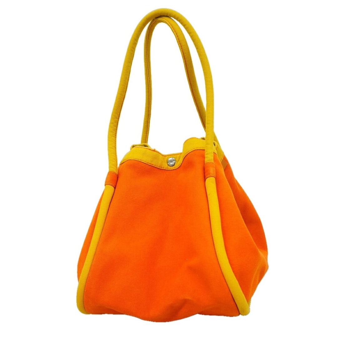 Hermes Sac Cabas PM Canvas Tote Bag, Orange/Yellow, Women's (1 of 10)