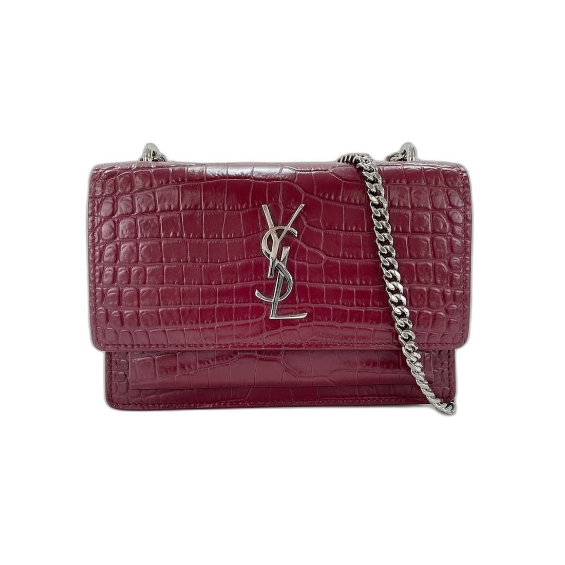 Yves Saint Laurent Saint Laurent Paris Sunset Shoulder Bag, Red: --- Catalog ---Category: SizeSize (HxWxD): 9cm x 15cm x 5cm / 3.54'' x 5.9'' x 1.96''Strap Length: 105cm / 41.33''Category: DesignType: Shoulder bagColor: Red colorGender: WomenCategory: GeneralBrand: