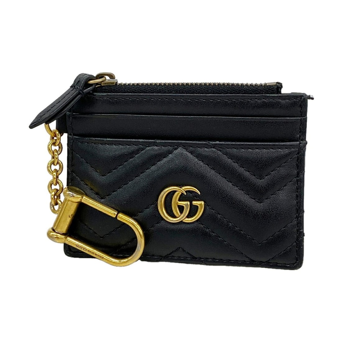 Gucci GG Marmont 627064 Leather Coin Purse for Women: --- Catalog ---Category: SizeSize (HxWxD): 7.5cm x 10.5cm x 5.00mm / 2.95'' x 4.13'' x 0.19''Category: DesignType: Coin purse/coin caseColor: BlackGender: WomenMaterial: Leather Category: GeneralMPN: 