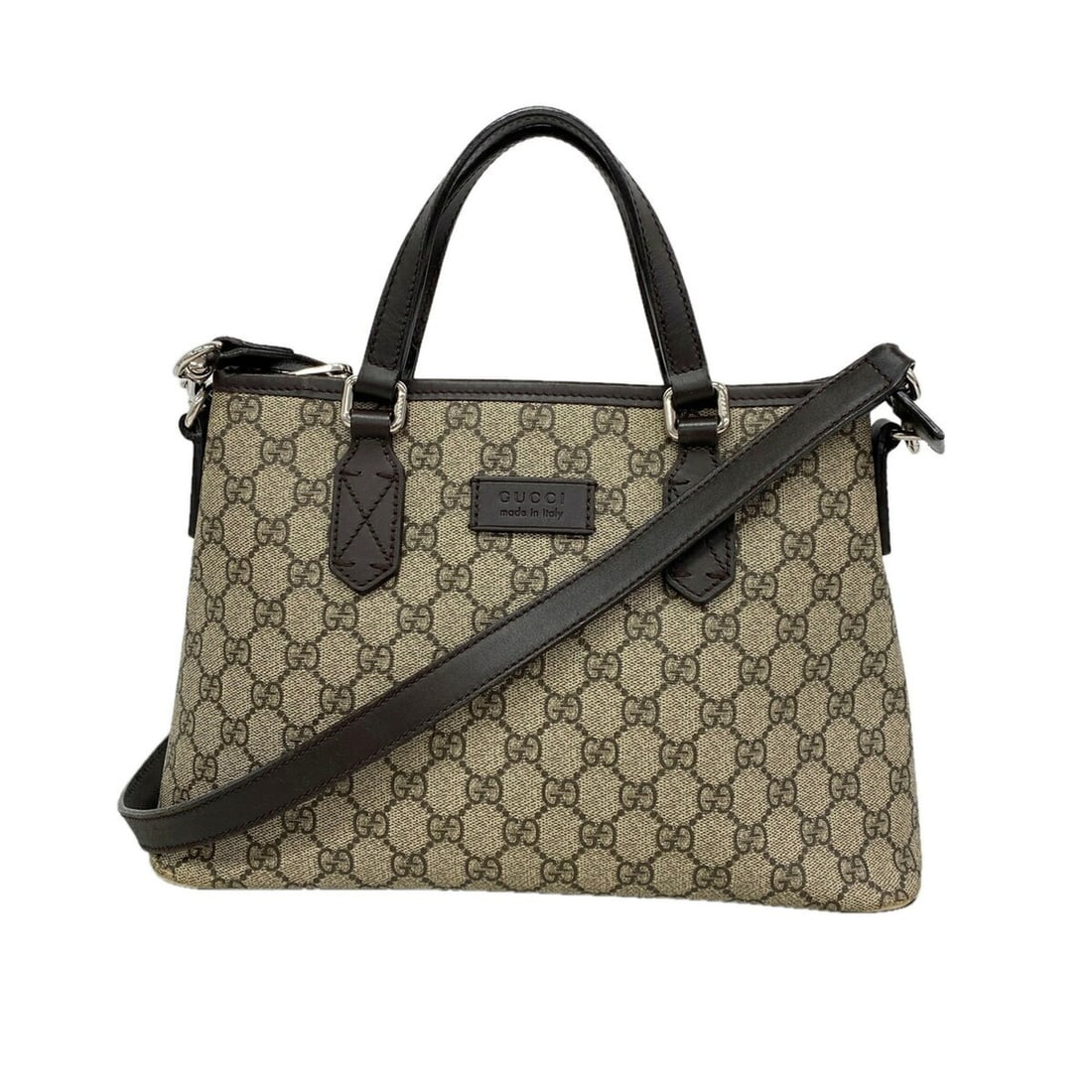 Gucci GG Supreme handbag, 429019, brown, 2-way bag for women. (1 of 11)