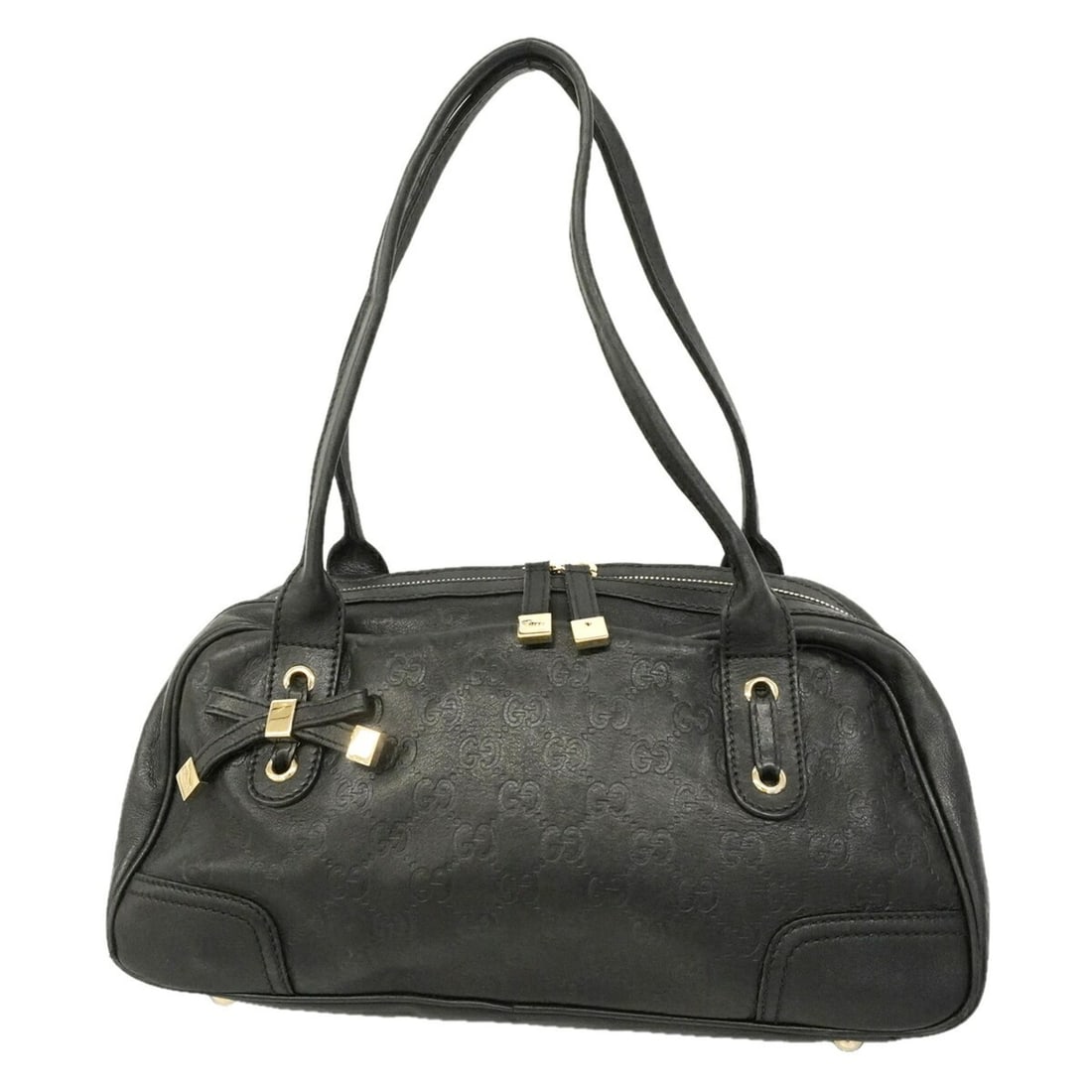 Gucci Shoulder Bag, Guccissima Princy 161720, Leather, Black, Women's: --- Catalog ---Category: SizeSize (HxWxD): 16.5cm x 33cm x 13.5cm / 6.49'' x 12.99'' x 5.31''Category: DesignType: Shoulder bagColor: BlackGender: WomenMaterial: Leather Hardware Color: GoldCategory: 