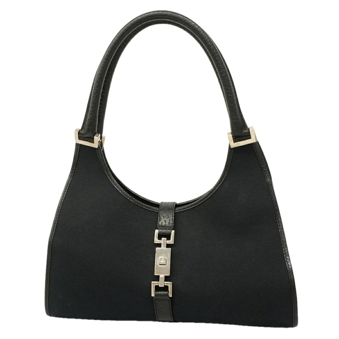 Gucci Jackie handbag, model 002 1067, canvas, black, women's. (1 of 9)