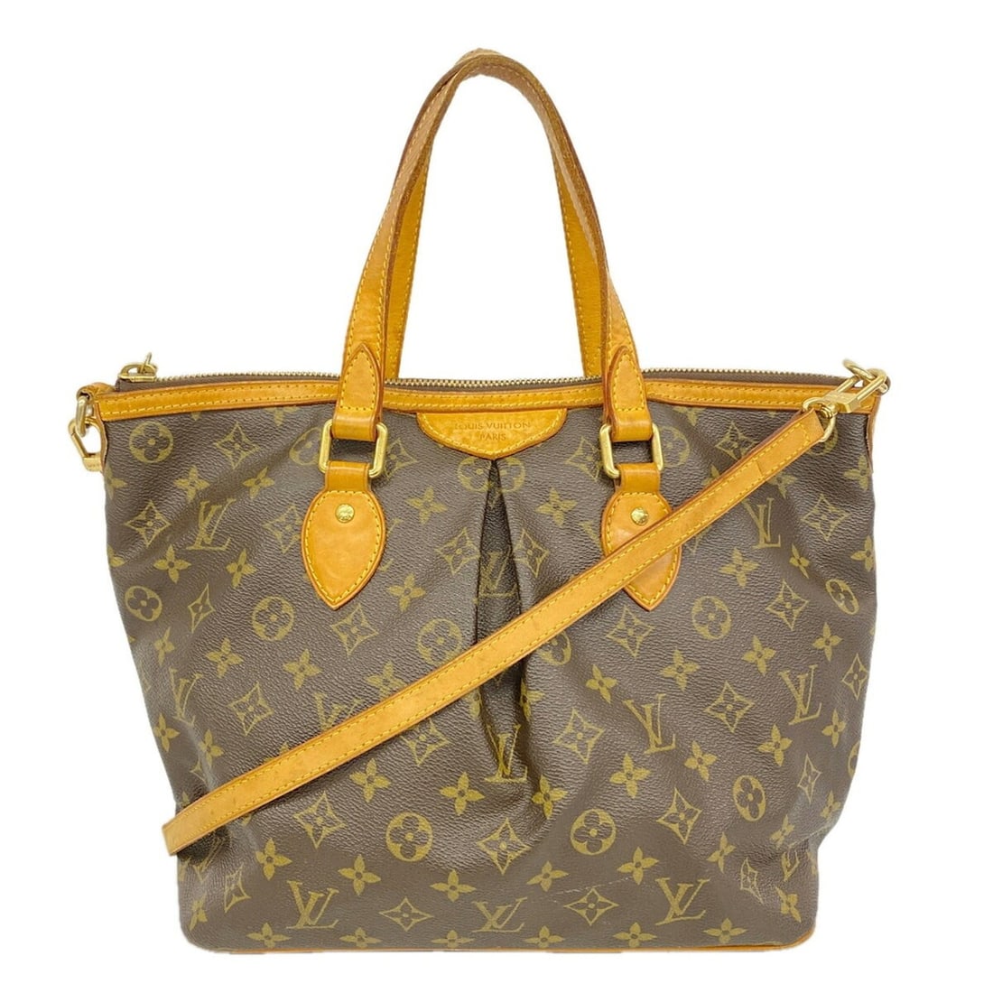 Louis Vuitton Monogram Palermo PM Tote Bag M40145 Brown 2-way bag for women: --- Catalog ---Category: SizeSize (HxWxD): 28cm x 29.5cm x 16cm / 11.02'' x 11.61'' x 6.29''Category: DesignType: Tote bagColor: BrownGender: WomenCategory: GeneralMPN: M40145Brand: Louis Vuitton--- I