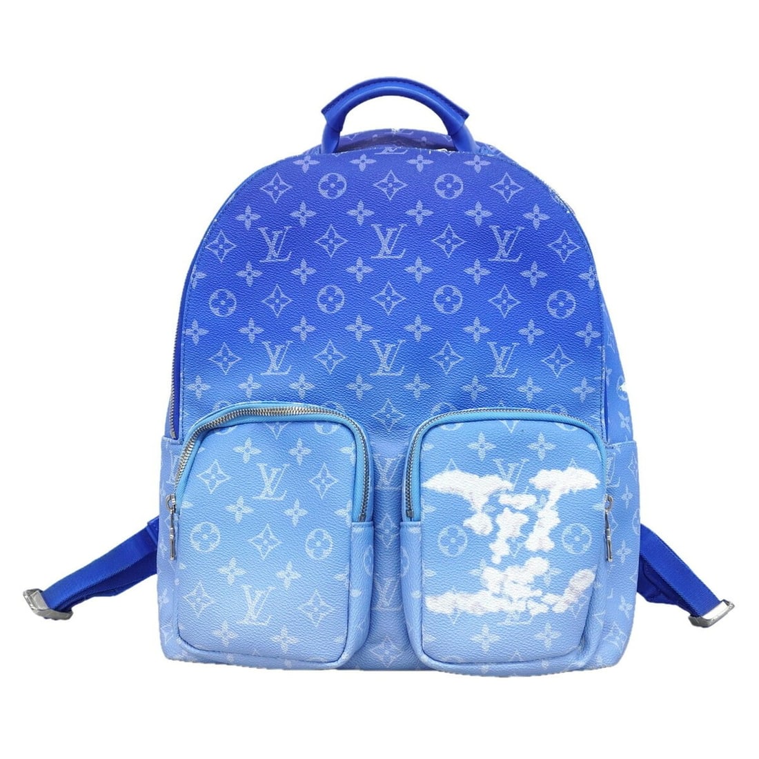 Louis Vuitton Monogram Clouds Backpack with Multi-Pockets, M45441, Blue, Men's: --- Catalog ---Category: SizeSize (HxWxD): 42.5cm x 32cm x 15.5cm / 16.73'' x 12.59'' x 6.1''Category: DesignType: BackpackColor: BlueGender: MenCategory: GeneralMPN: M45441Brand: Louis Vuitton--- Ite