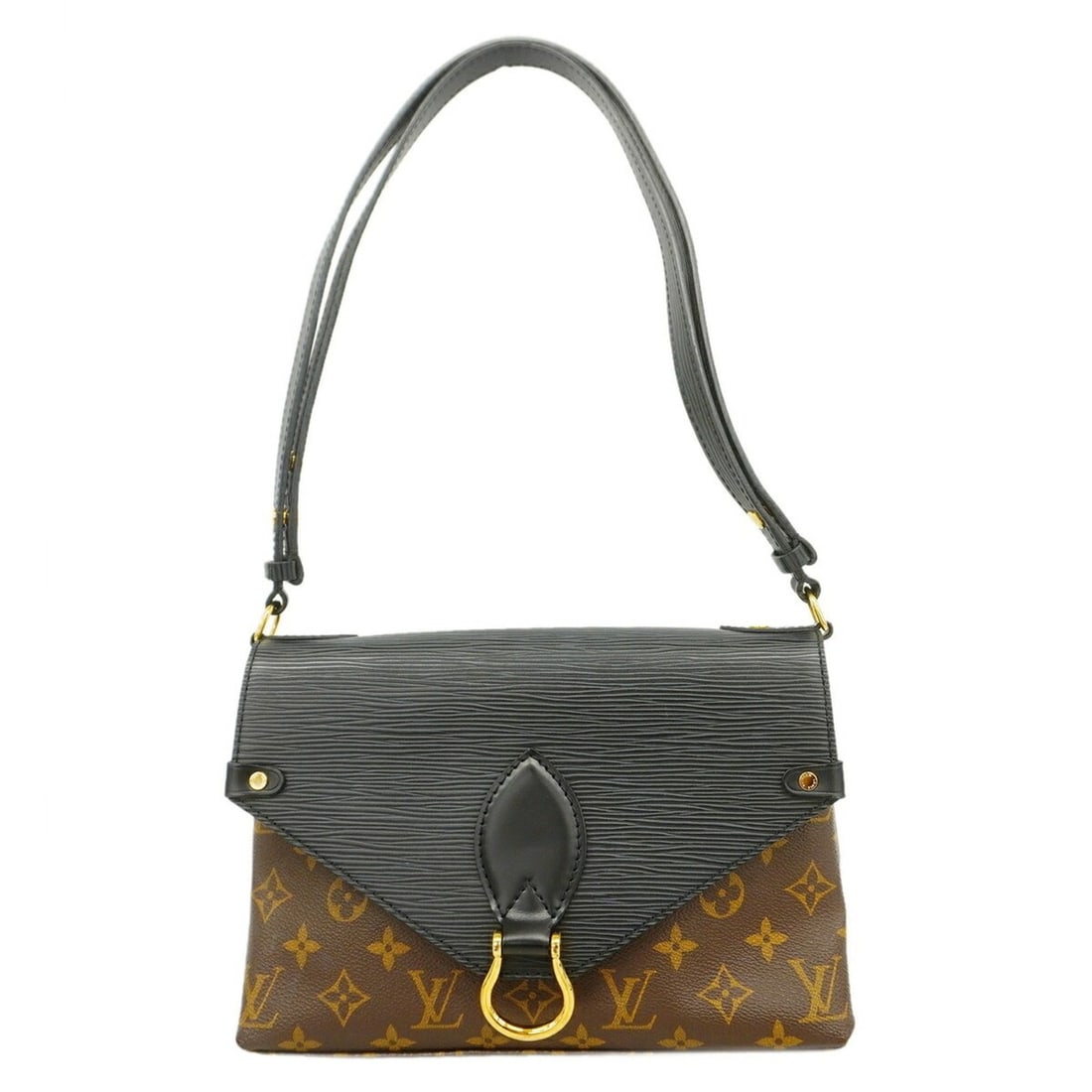 Louis Vuitton Monogram Saint Michel Shoulder Bag M44030 Brown Noir Women's OP021043 (1 of 19)