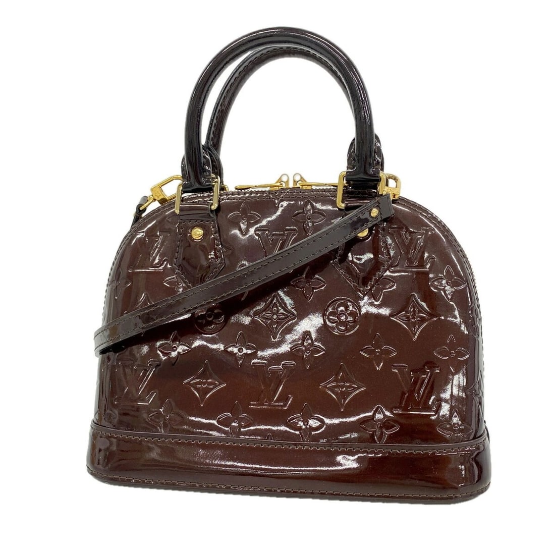 Louis Vuitton Alma BB Vernis Handbag M91678 Amarante 2-way bag for women OP019897: --- Catalog ---Category: SizeSize (HxWxD): 18cm x 24cm x 11.5cm / 7.08'' x 9.44'' x 4.52''Category: DesignType: HandbagColor: AmaranteGender: WomenCategory: GeneralMPN: M91678Brand: Louis Vuitton--- I