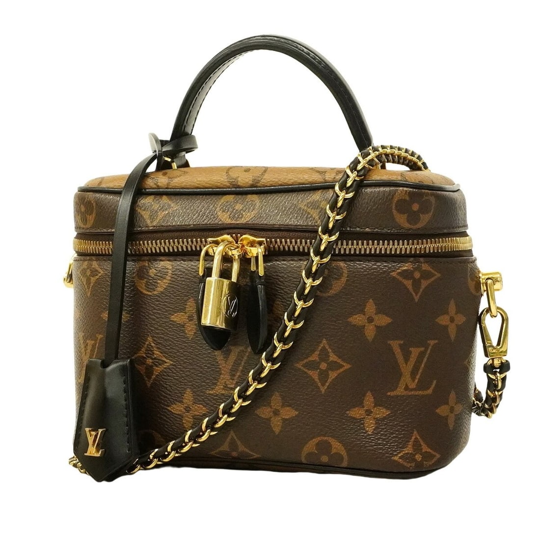 Louis Vuitton Monogram Reverse Vanity Chain Bag/Pouch M47125 Brown 2-way bag for women P3383496 (1 of 15)