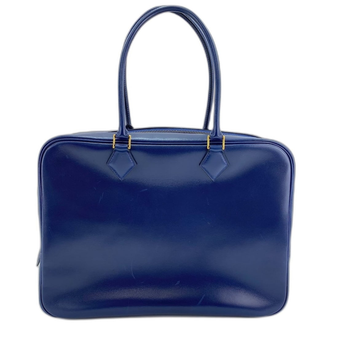 HERMES Plume 32 Handbag, Navy: --- Catalog ---Category: SizeHandle Drop: 18.00cm / 7.09''Size (HxWxD): 23cm x 32cm x 11cm / 9.05'' x 12.59'' x 4.33''Category: DesignType: HandbagColor: NavyGender: WomenCategory: GeneralLine: PlumeB