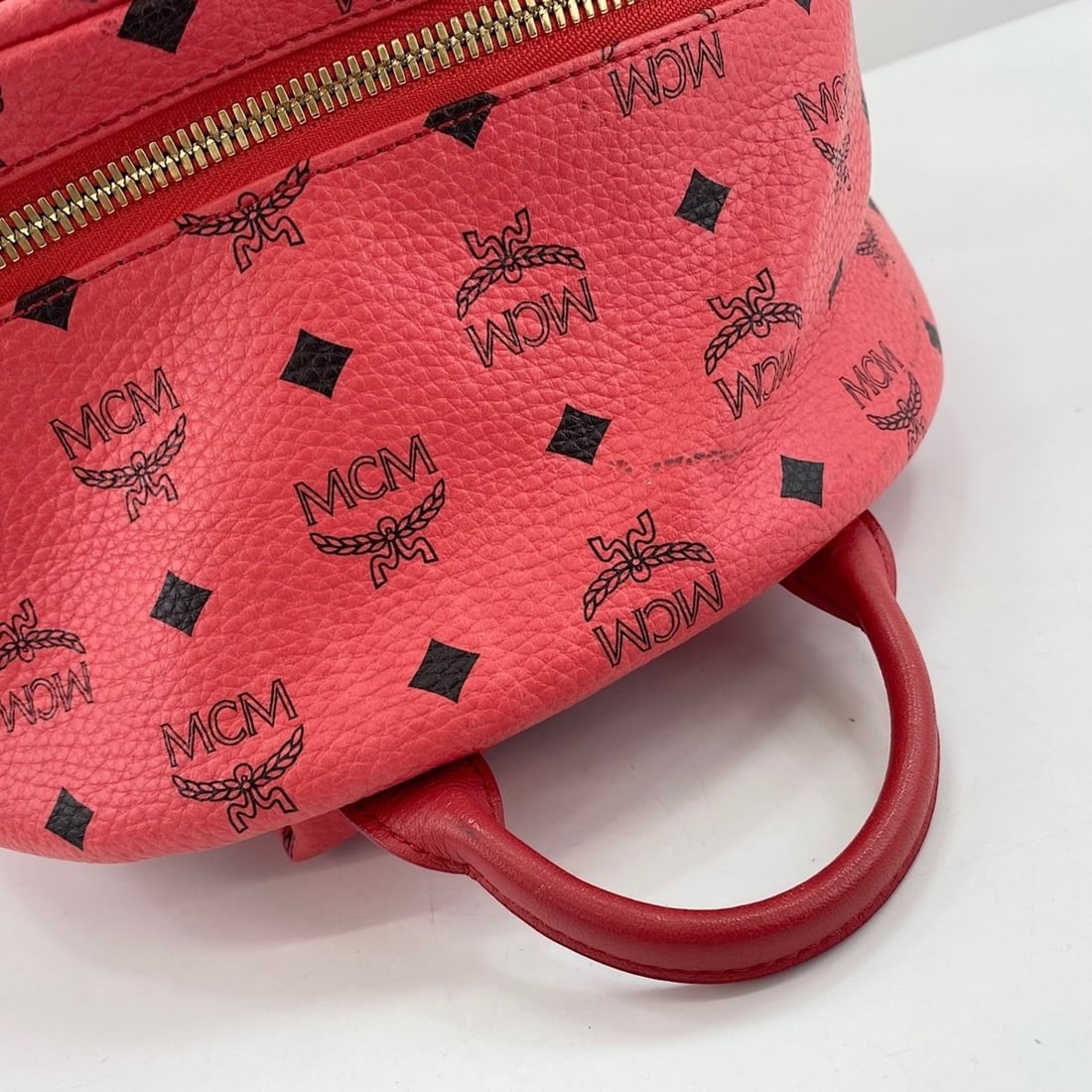 MCM Studded Backpack Pink - 10
