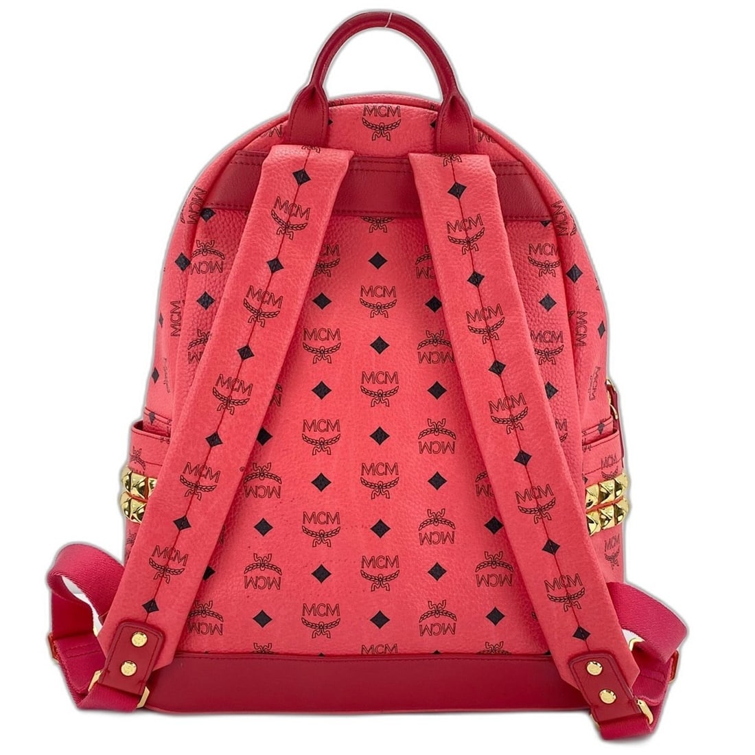 MCM Studded Backpack Pink - 3