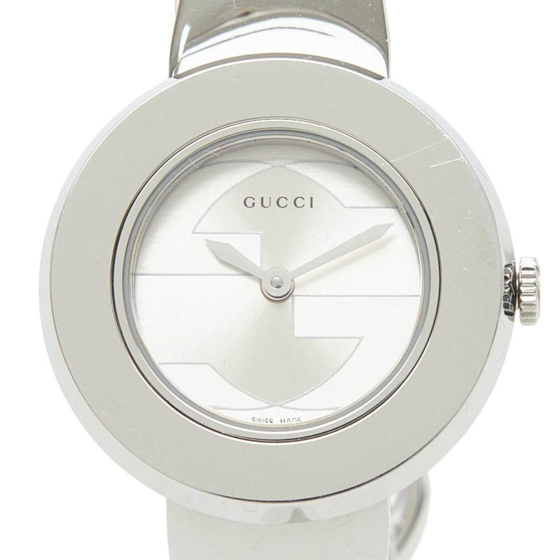 Gucci U-Play Bangle Watch 129.5 Quartz Silver Dial Stainless Steel Women's GUCCI (1 of 8)