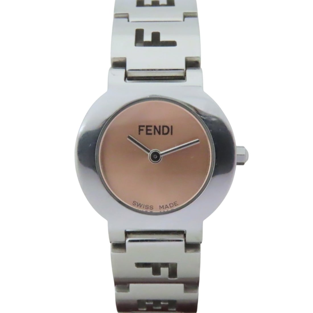 Fendi Orologi 3050L Stainless Steel Watch, Silver Dial, Salmon Pink, Women's (1 of 20)