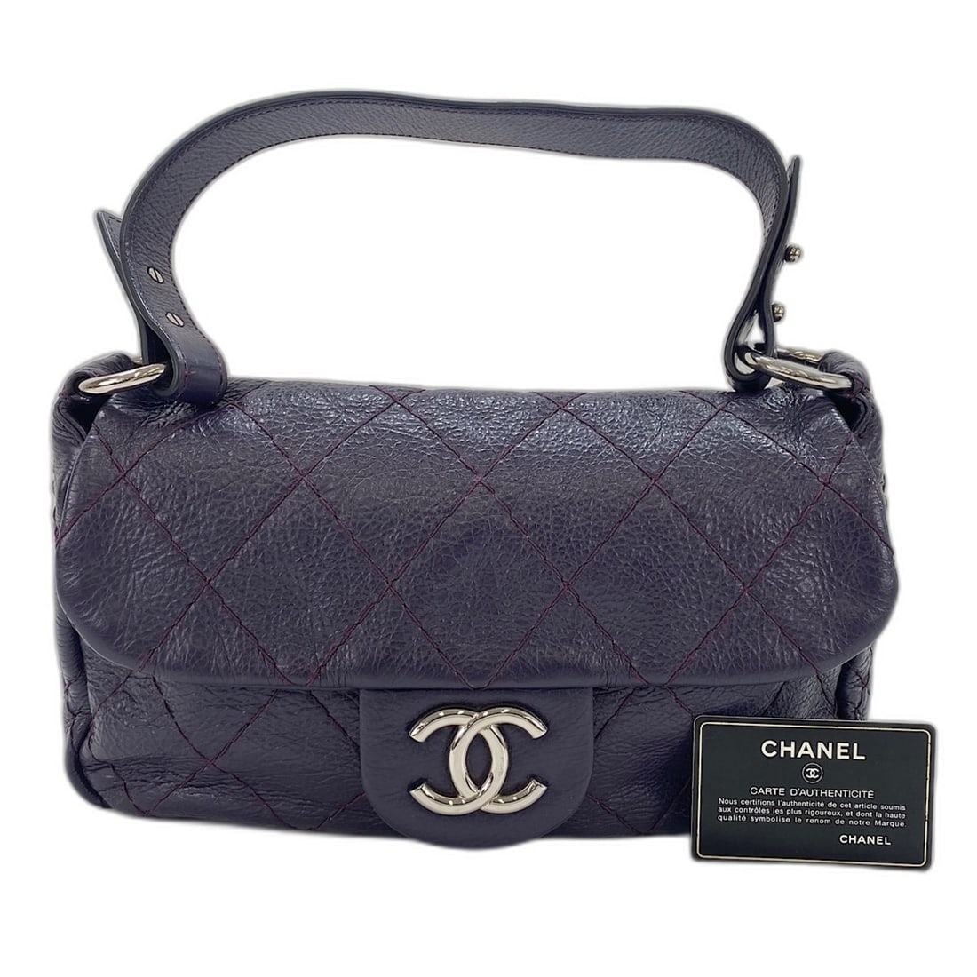 CHANEL On the Road Shoulder Bag, Purple: --- Catalog ---Category: SizeSize (HxWxD): 21cm x 31cm x 11cm / 8.26'' x 12.2'' x 4.33''Category: DesignType: Shoulder bagColor: PurpleGender: WomenCategory: GeneralBrand: Chanel--- Item List ---Secti