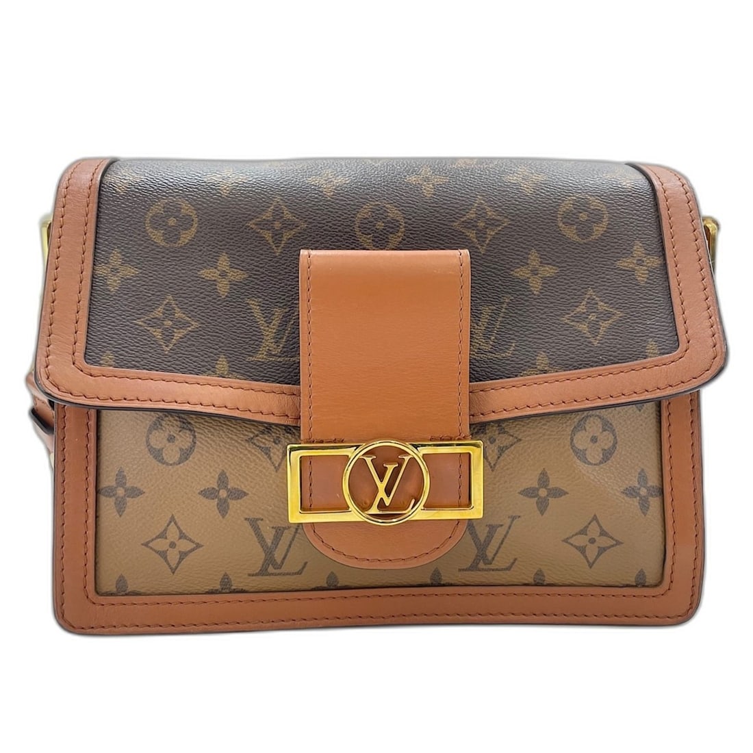 LOUIS VUITTON Dauphine MM Shoulder Bag, Brown: --- Catalog ---Category: SizeSize (HxWxD): 18cm x 24cm x 11cm / 7.08'' x 9.44'' x 4.33''Category: DesignType: Shoulder bagColor: BrownGender: WomenCategory: GeneralBrand: Louis Vuitton--- Item List --