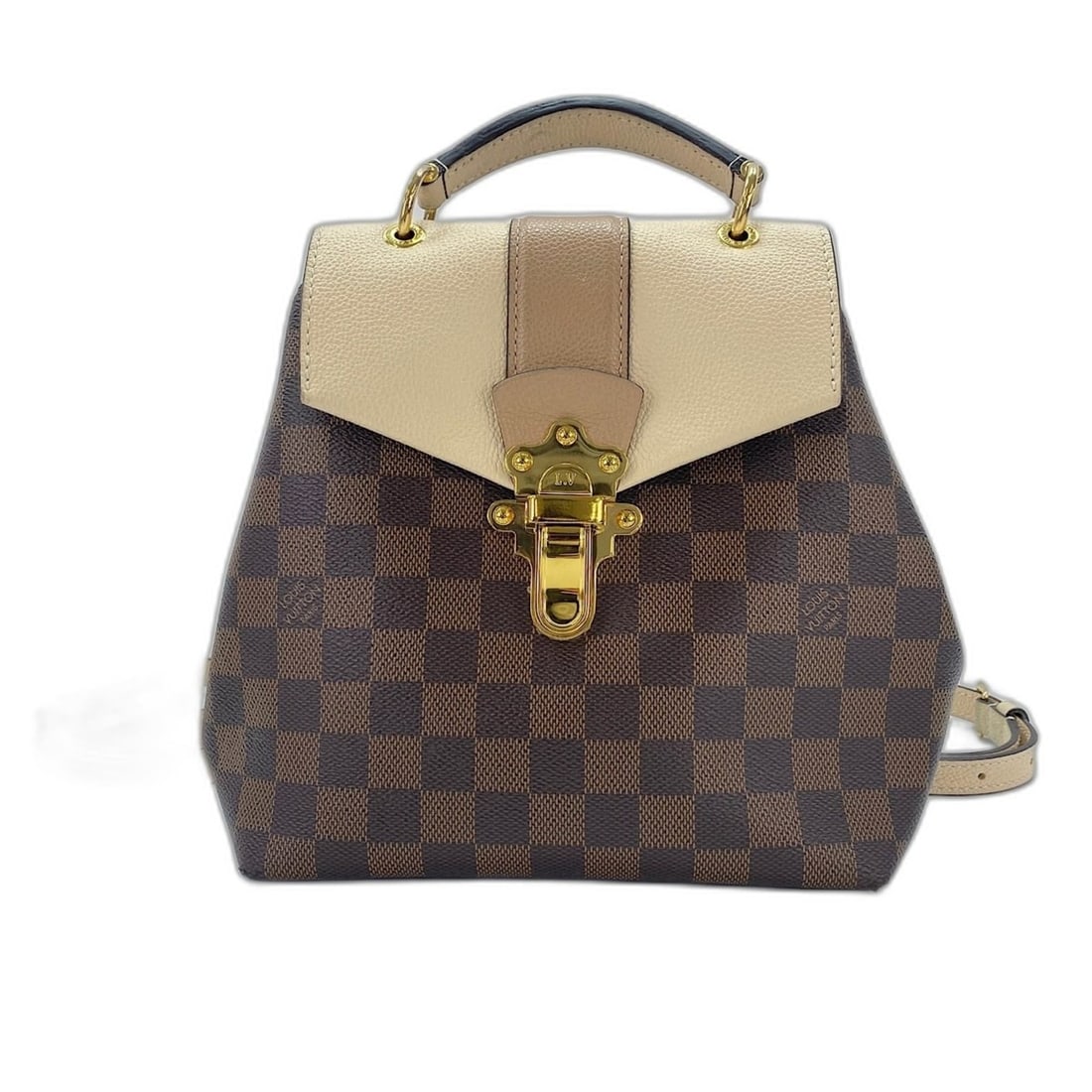 LOUIS VUITTON Clapton Backpack, Rucksack, Brown: --- Catalog ---Category: SizeSize (HxWxD): 22cm x 21cm x 11cm / 8.66'' x 8.26'' x 4.33''Category: DesignType: BackpackColor: BrownGender: WomenCategory: GeneralBrand: Louis Vuitton--- Item List ---Sec
