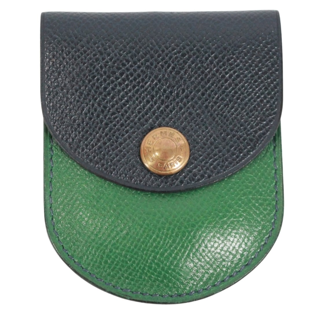 HERMES Hermes Sellier Wallet/Coin Case, Courchevel Leather, Navy Green, Women's: --- Catalog ---Category: SizeSize (HxWxD): 8.5cm x 7cm / 3.34'' x 2.75''Category: DesignType: Coin purse/coin caseColor: Green, NavyGender: Women,MenMaterial: Courchevel leather Category: GeneralBrand