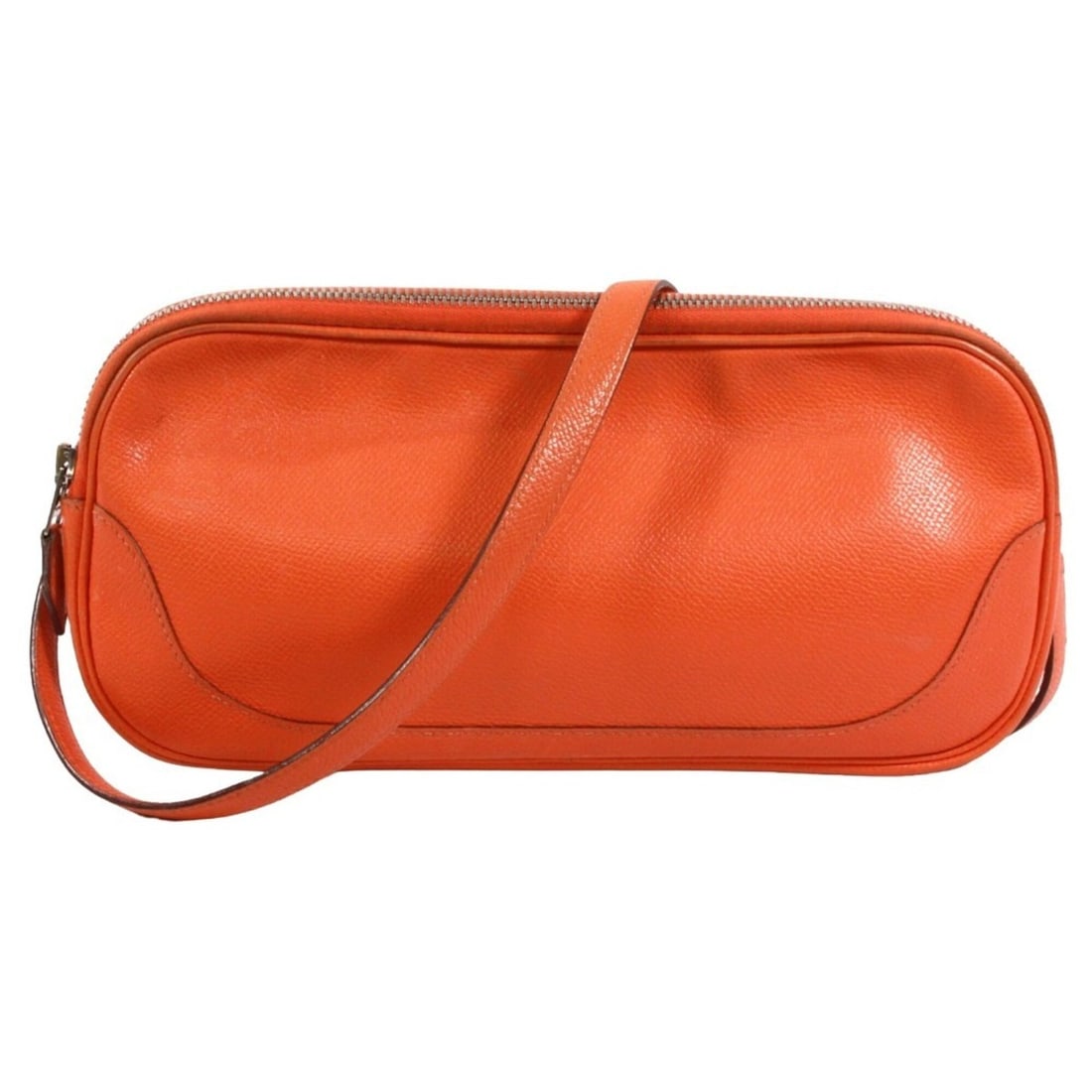 HERMES Hermes Shoulder Pouch Bag Veau Epsom Orange ?J Stamp Women's (1 of 20)
