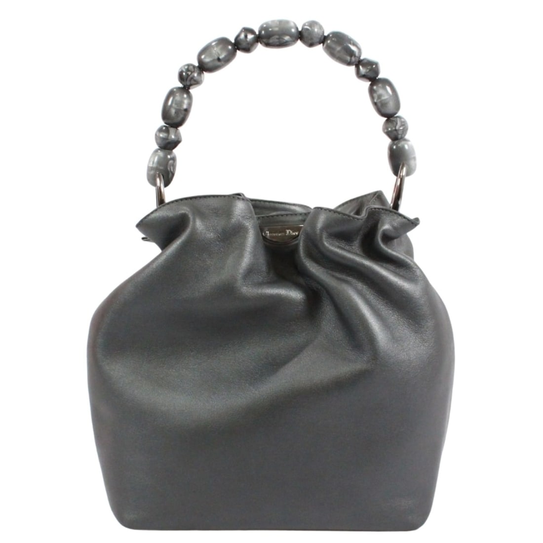 Christian Dior Maris Pearl Handbag, Leather, Gray, Women's: --- Catalog ---Category: SizeSize (HxWxD): 23cm x 27cm x 7cm / 9.05'' x 10.62'' x 2.75''Category: DesignType: HandbagColor: GrayGender: WomenMaterial: Leather Category: GeneralBrand: Christian Dior---