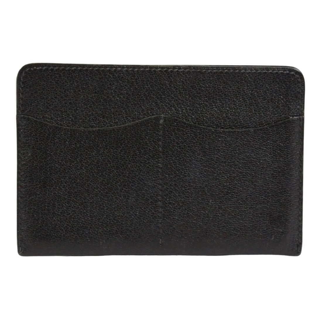 HERMES business card holder/card case, Chevre leather, black, ?J stamp, men's/women's.: --- Catalog ---Category: DesignType: Card caseColor: BlackGender: Men,WomenMaterial: Chevre leather Category: GeneralBrand: HermesCountry of Origin: FranceCategory: Physical PropertiesSize (HxWxD): 9c