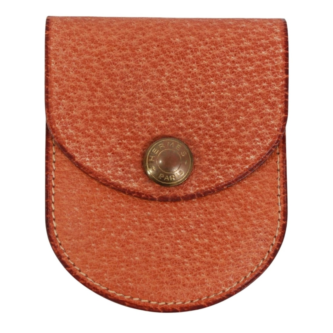 HERMES Hermes Sellier Wallet/Coin Case Leather Brown Women's (1 of 15)