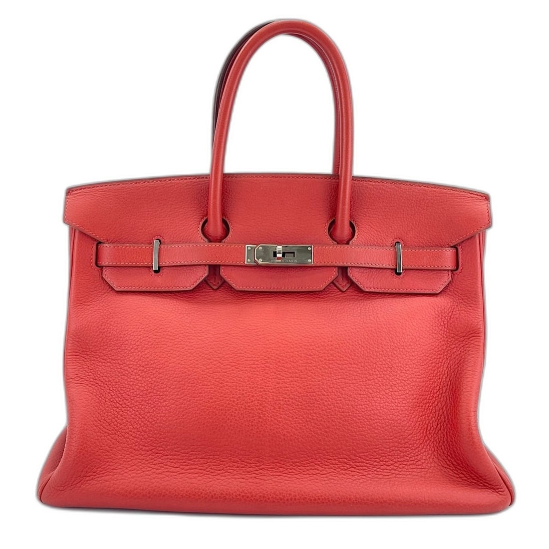 HERMES Birkin 35 Handbag Red: --- Catalog ---Category: SizeHandle Drop: 11.00cm / 4.33''Size (HxWxD): 26cm x 35cm x 20cm / 10.23'' x 13.77'' x 7.87''Category: DesignType: HandbagColor: Red colorGender: WomenCategory: GeneralLine: 