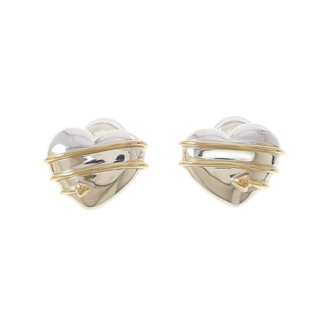 Tiffany & Co. 925 750YG Earrings: --- Catalog ---Category: SizeSize (HxWxD): 12.70mm x 16.10mm / 0.50'' x 0.63''Category: DesignType: Stud earringsGender: WomenMaterial: Silver 925, Yellow gold (18K)Category: GeneralBrand: Tiffany---