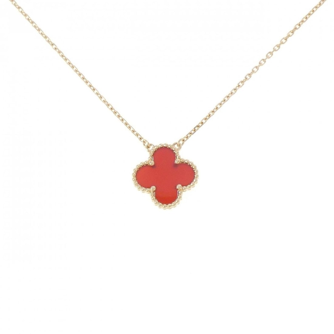 Van Cleef & Arpels Vintage Alhambra Necklace: --- Catalog ---Category: SizePendant Size: 14.8mm x 14.8mm / 0.58'' x 0.58''Neck Circumference: 37 cm - 42 cm / 14.56'' - 16.53''Category: DesignGender: WomenMaterial: Yellow gold (18K)Pendant Type: P
