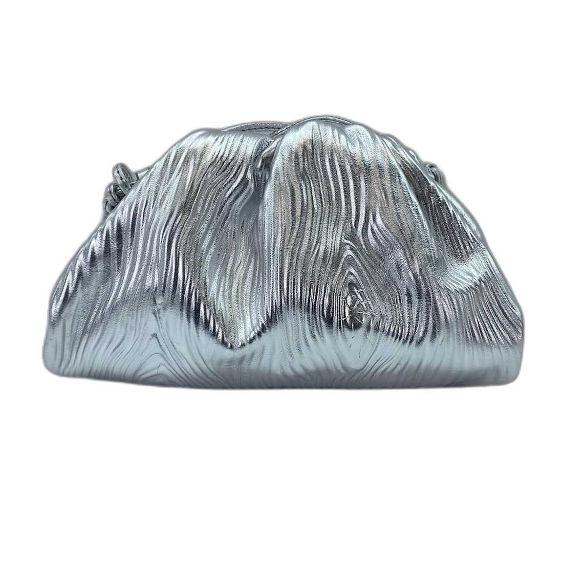 BOTTEGA VENETA Mini Pouch, Silver: --- Catalog ---Category: SizeSize (HxWxD): 13cm x 22cm / 5.11'' x 8.66''Strap Length: 137cm - 153cm / 53.93'' - 60.23''Category: DesignType: PouchColor: SilverGender: WomenCategory: GeneralBrand: